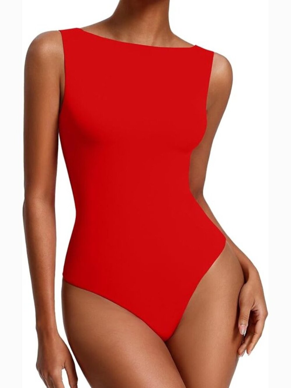 Boat Neck Double-Lined Bodysuit
